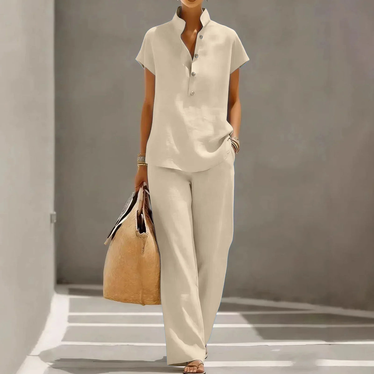 Belle Breathable Linen Matching Set