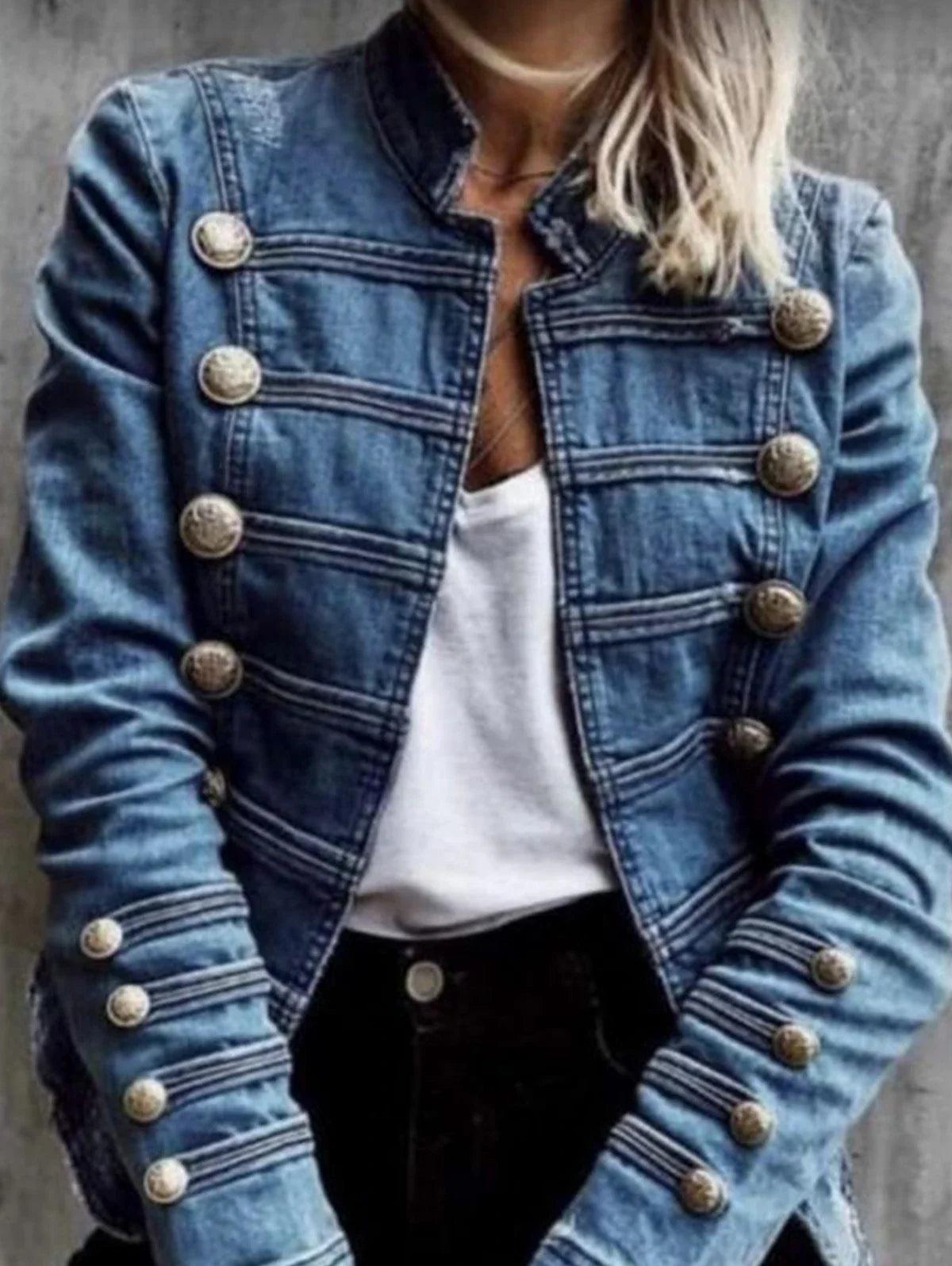 Veronica Military Denim Jacket