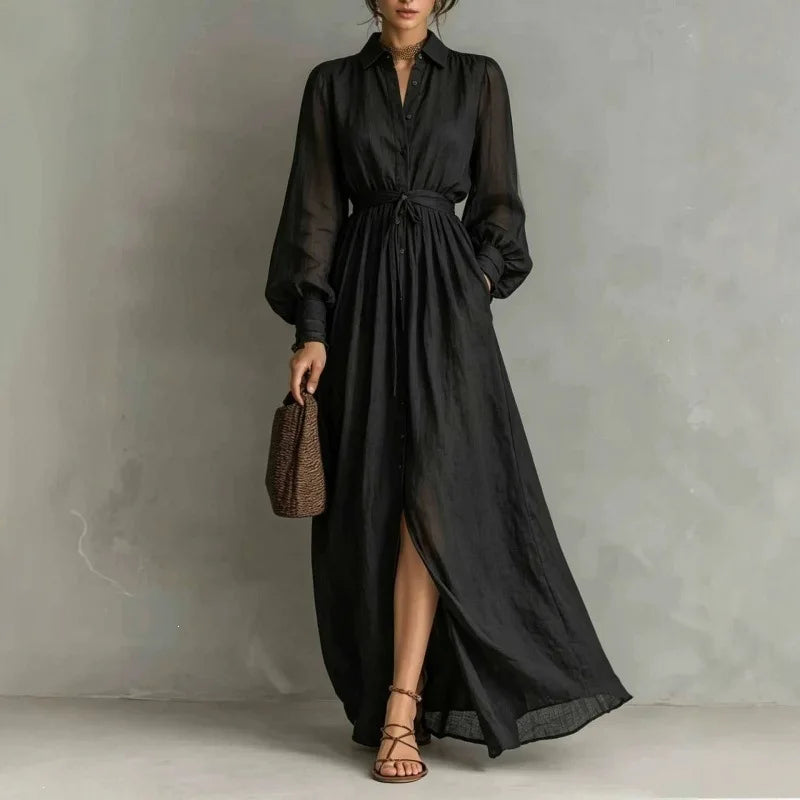 Juliana Lantern Sleeve Maxi Dress