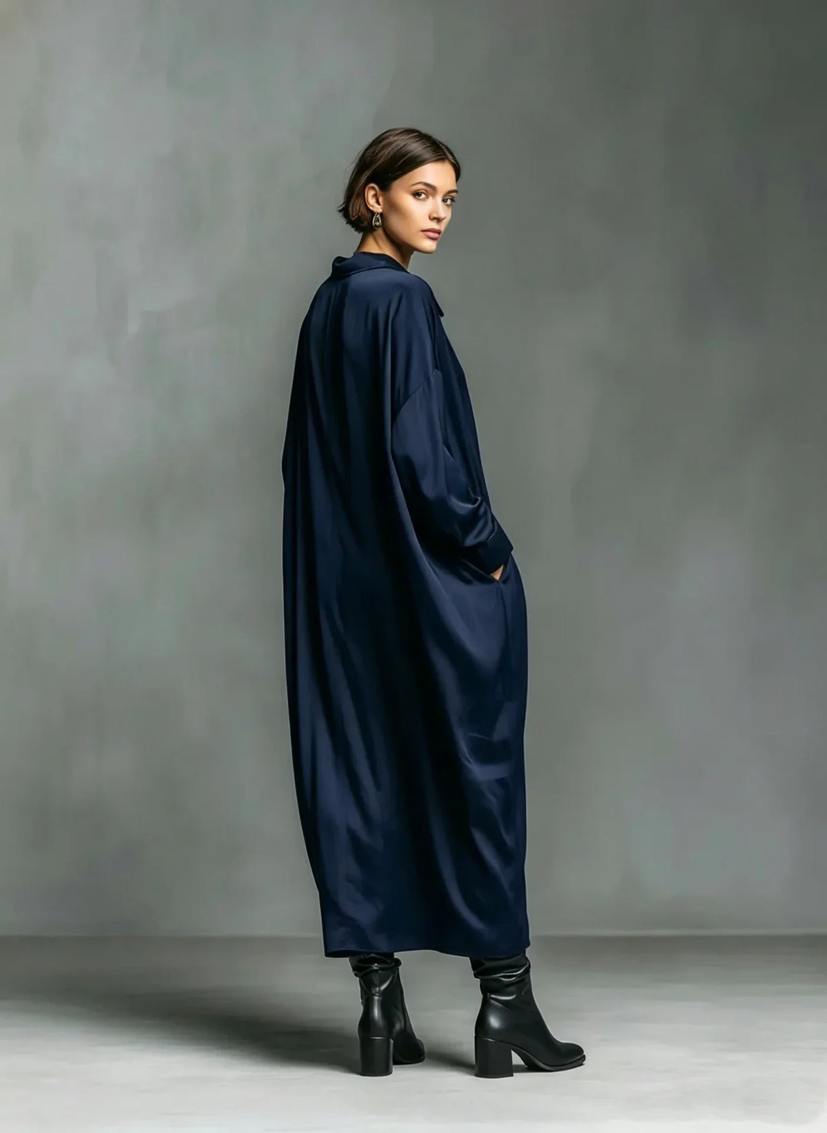 Faye Soft Drape Long Sleeve Maxi Dress