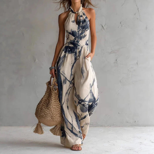Isabella Flowy Halter Maxi Dress