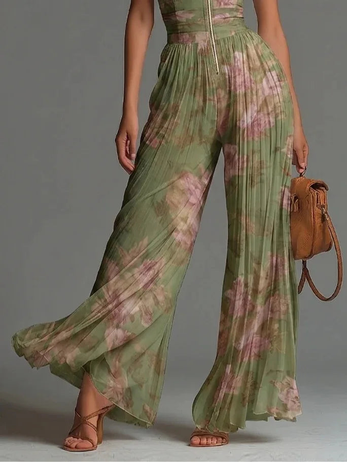 Cassidy Pleated Wide Leg Jumpsuit