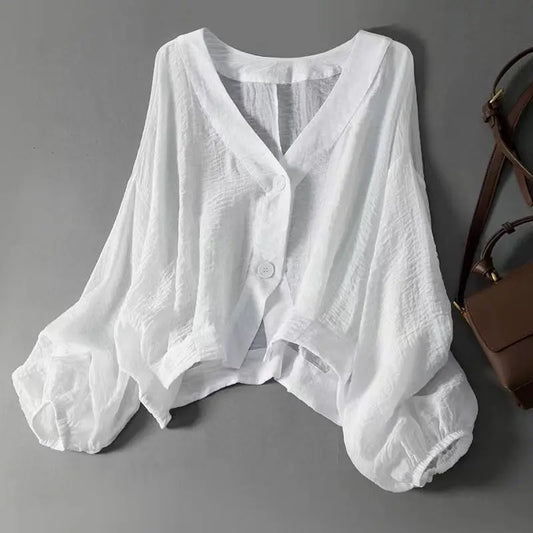 Hazel Summer Linen Blouse