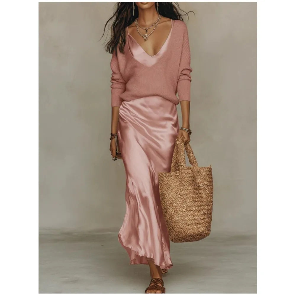 Valencia Silk Skirt Set