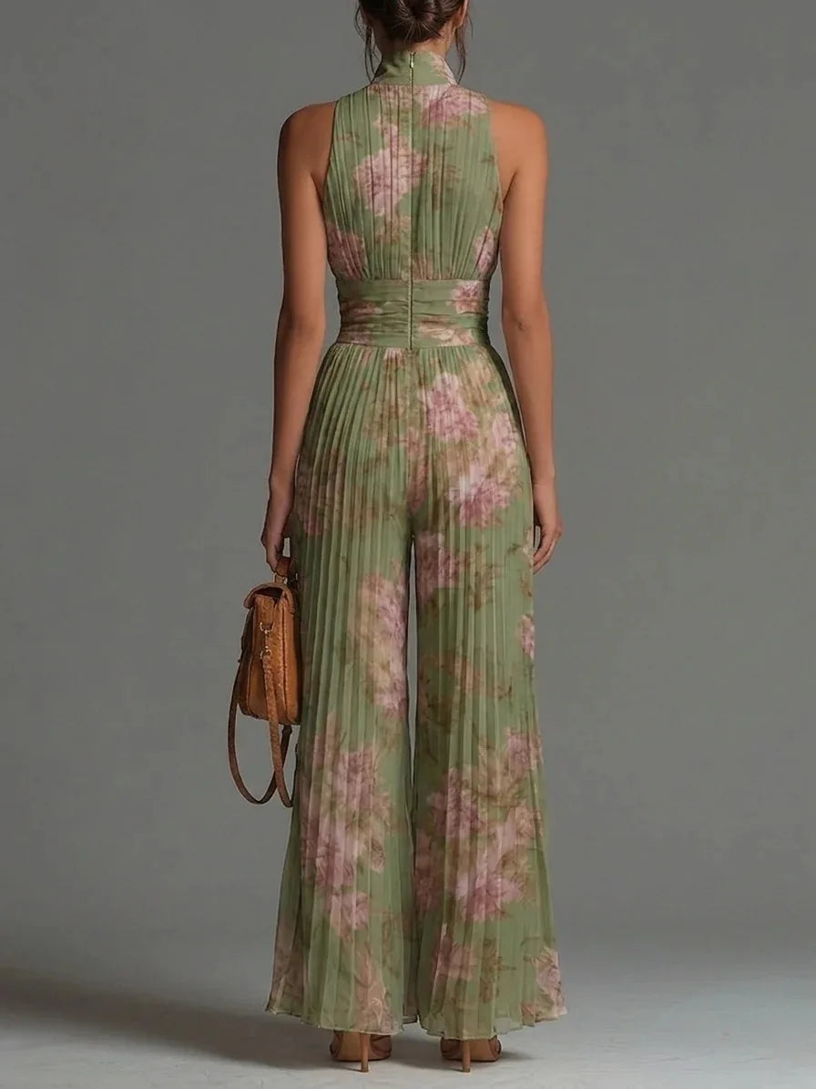 Cassidy Pleated Wide Leg Jumpsuit