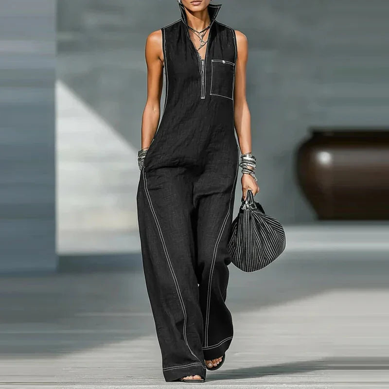 Lorane Sleeveless Wide Leg Jumpsuit