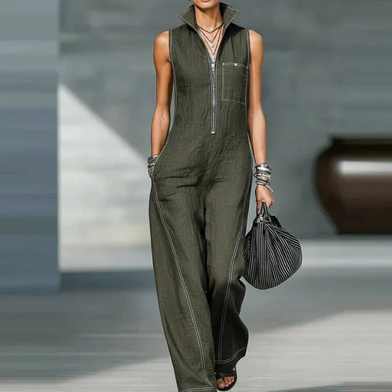 Lorane Sleeveless Wide Leg Jumpsuit