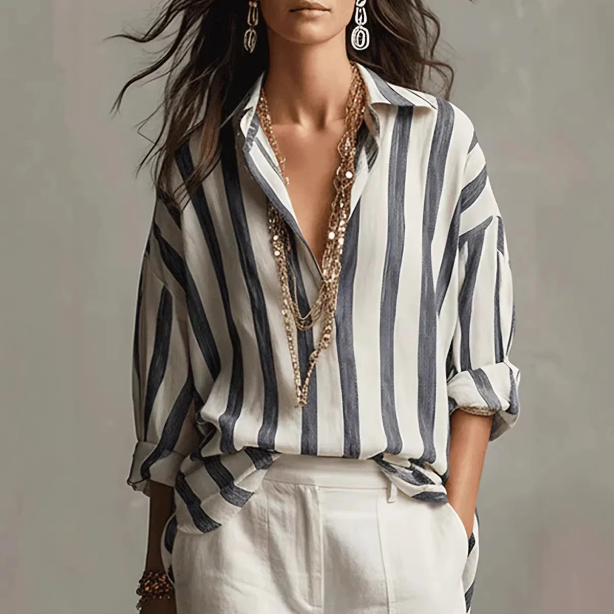 Ava Linen Dress Shirt