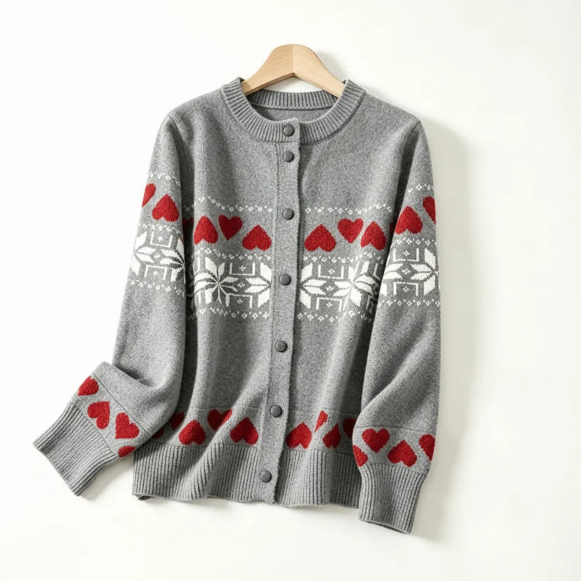 Evelina Jacquard Knit Cardigan
