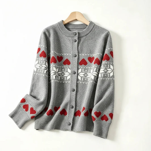 Evelina Jacquard Knit Cardigan