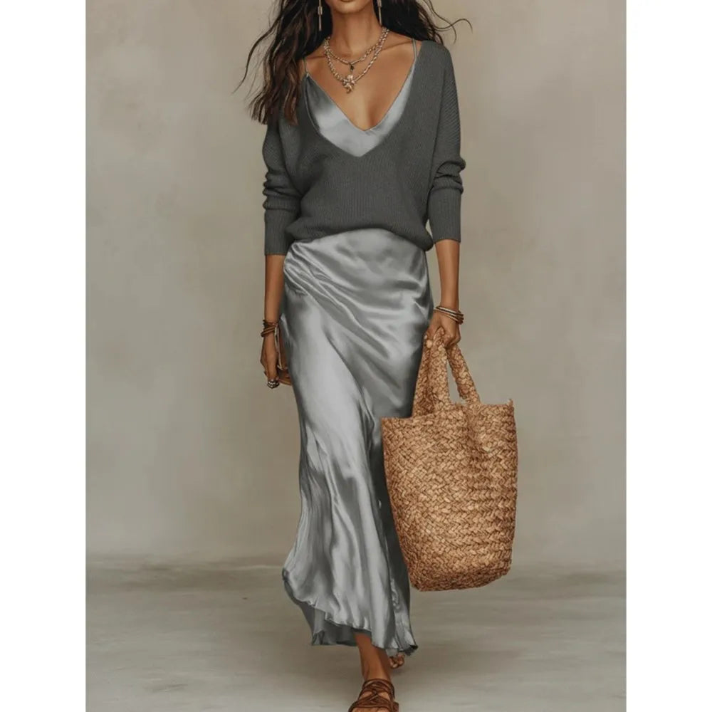Valencia Silk Skirt Set