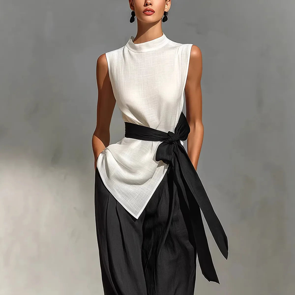 Valentia Contrast Waist Jumpsuit