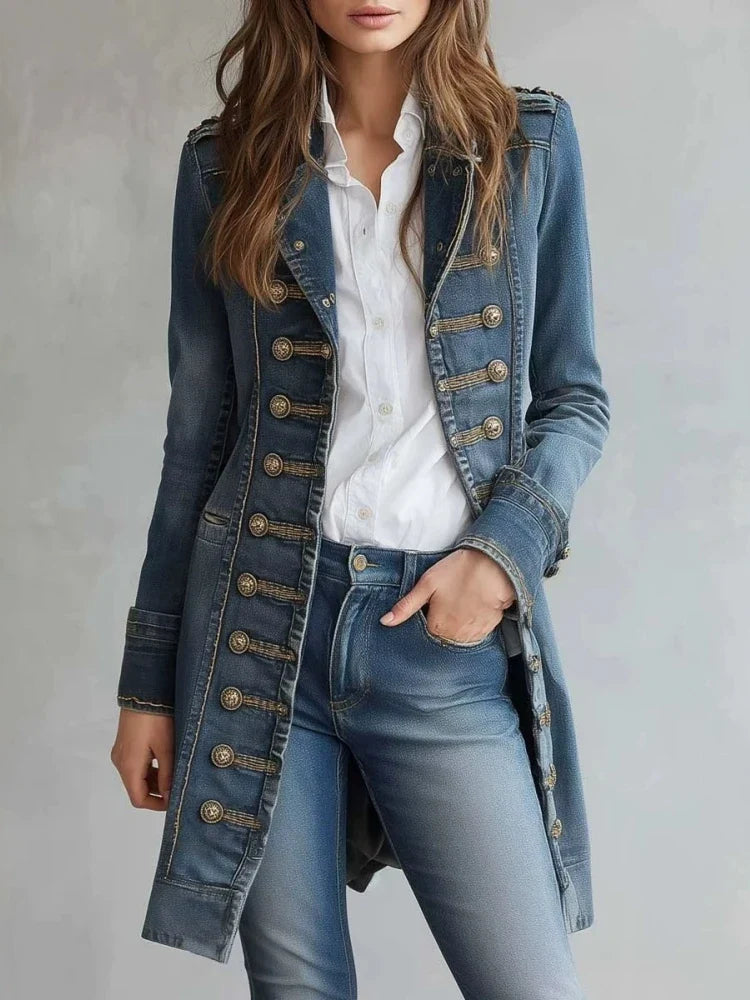 Natalie Denim Trench Coat