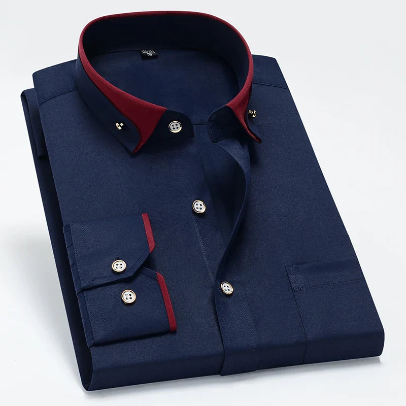 Marcus Contrast Collar Dress Shirt