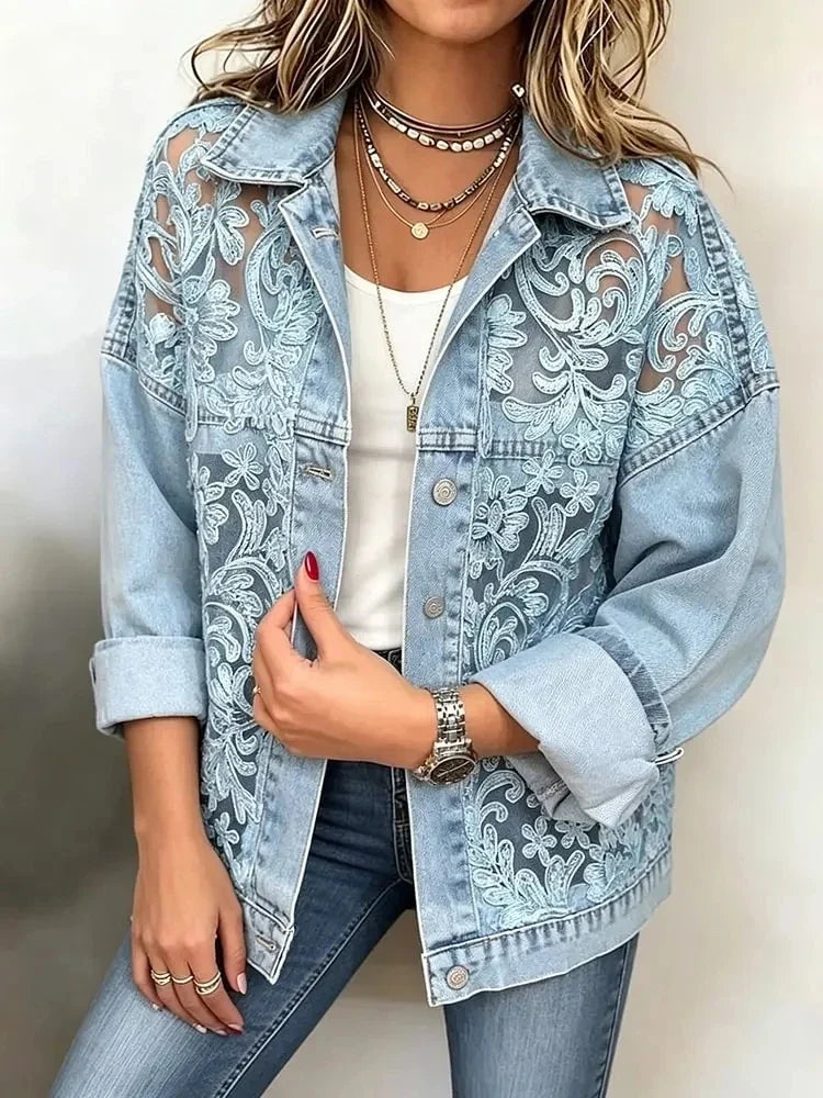 Clara Lace Denim Jacket