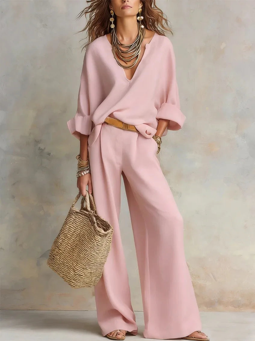 Skylar Breathable Linen Matching Set