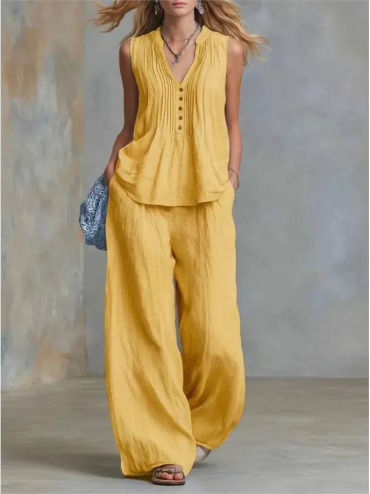 Lucy Pleated Two Piece Set
