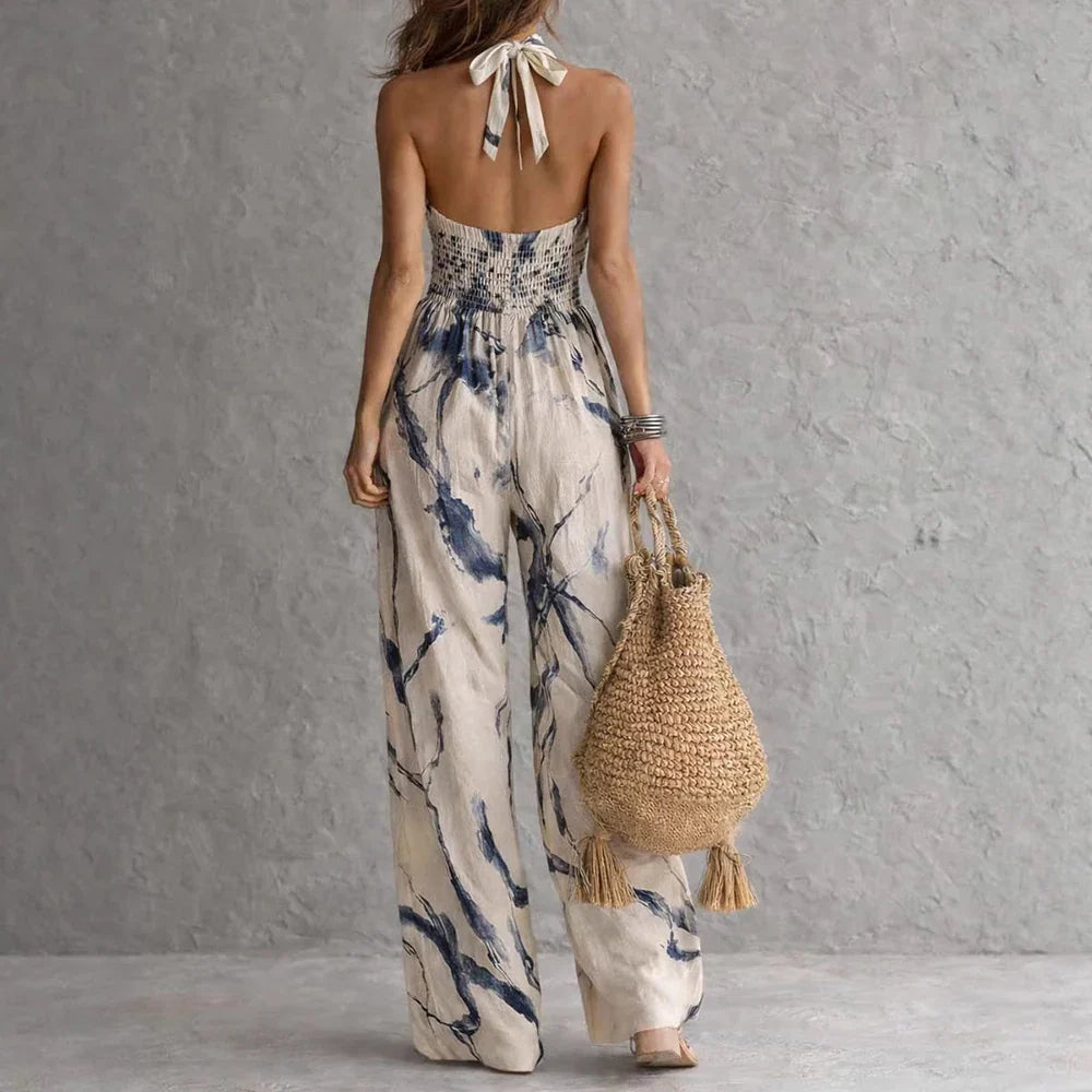 Isabella Flowy Halter Maxi Dress