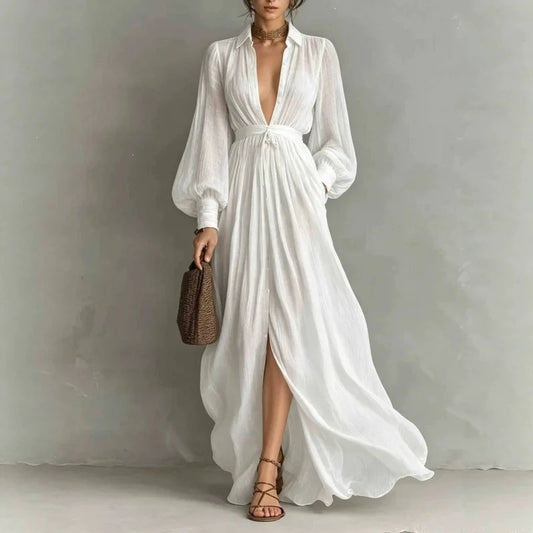 Juliana Lantern Sleeve Maxi Dress