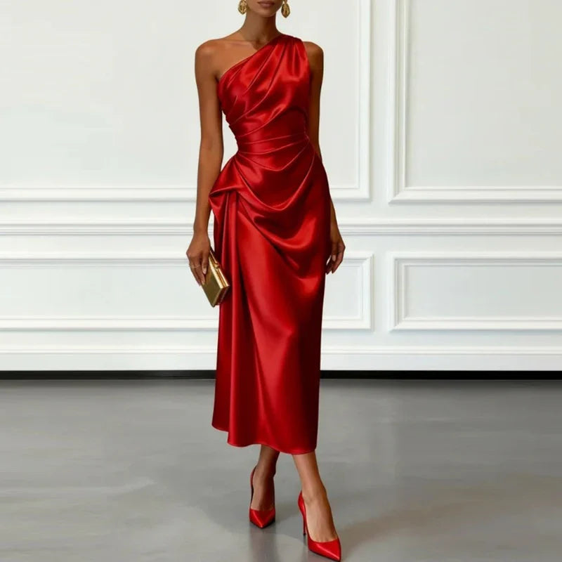 Gracia Satin Wedding Guest Dress