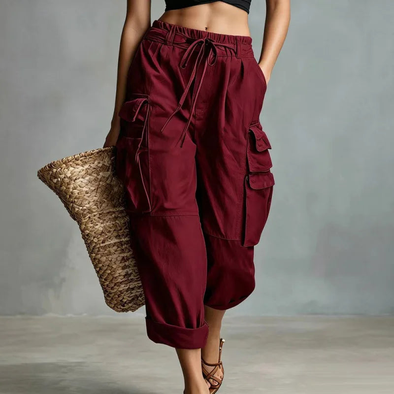 Namina Relaxed Drawstring Cargo Pants