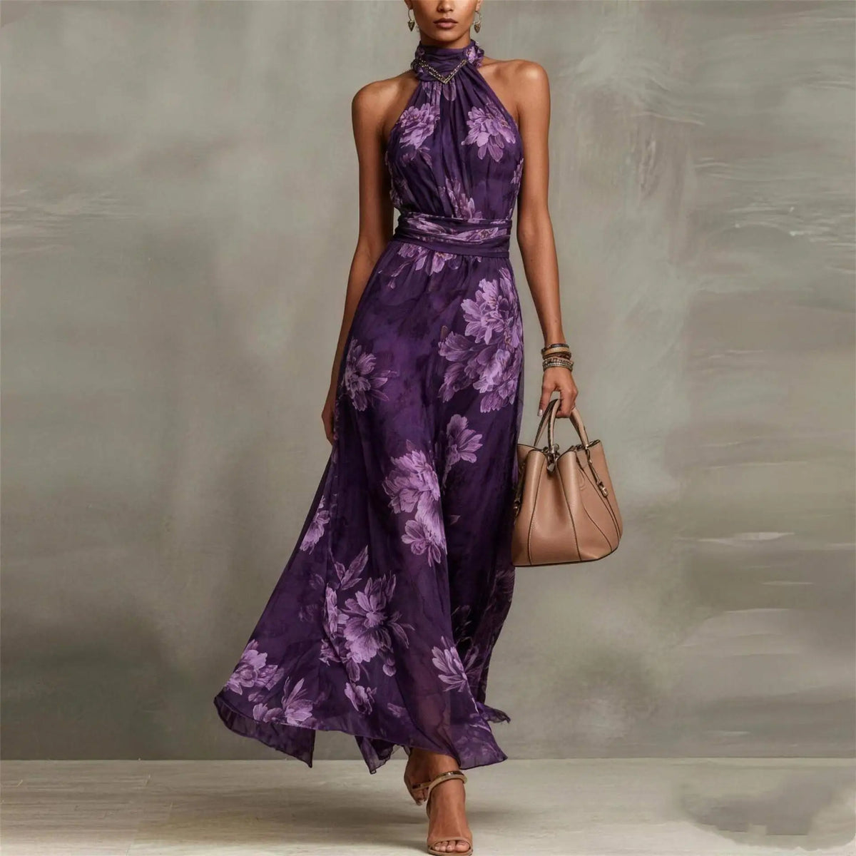 Natalie Floral Maxi Wedding Guest Dress