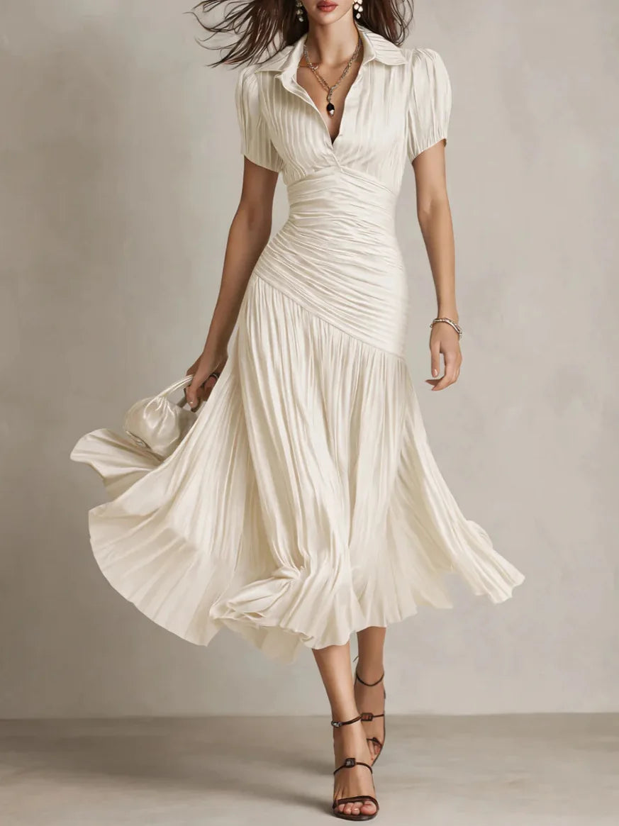 Monroe Pleated Midi Dress