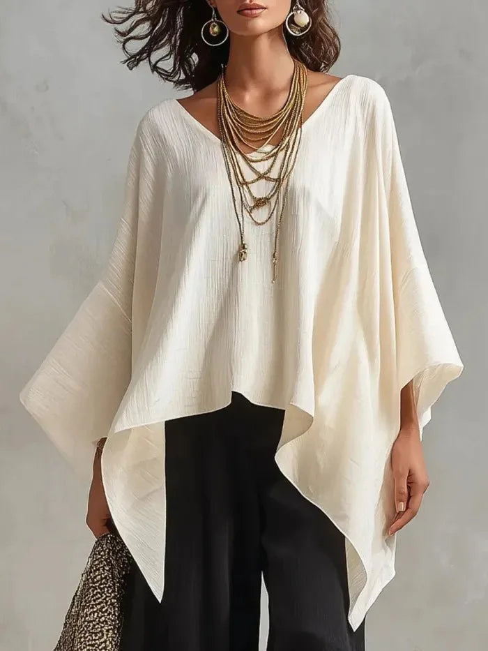Amanda Batwing V Neck Blouse