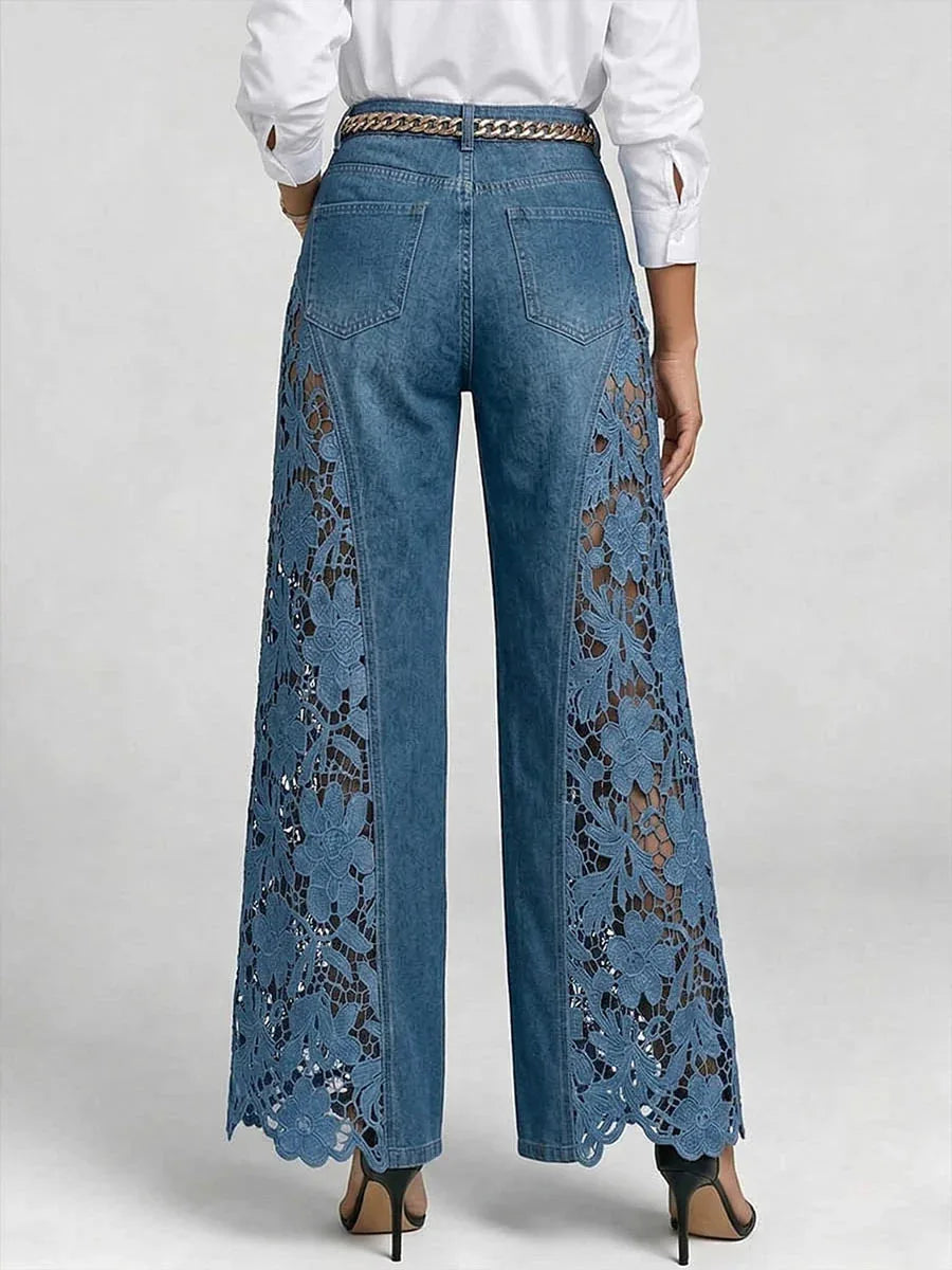 Laureen Floral Lace Wide Leg Pants