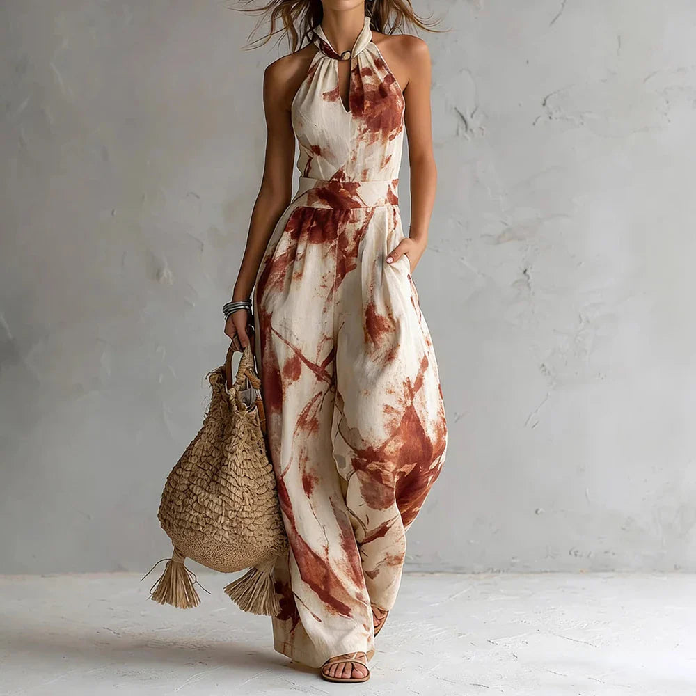 Isabella Flowy Halter Maxi Dress