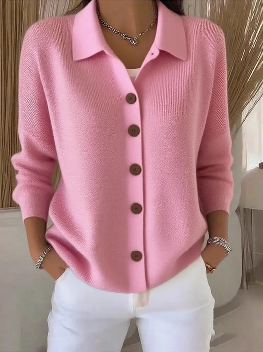 Madina Collared Knit Cardigan