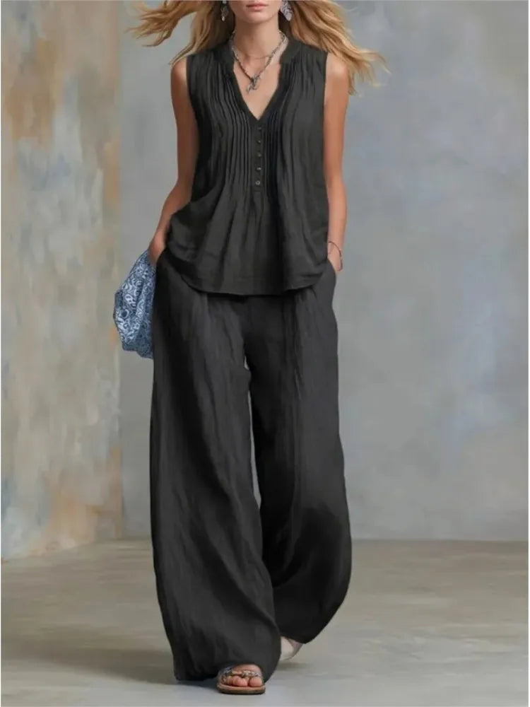 Lucy Pleated Two Piece Set