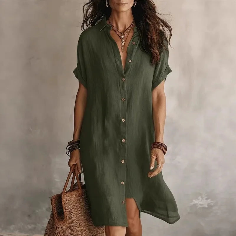 Rowan Button Down Shirt Dress