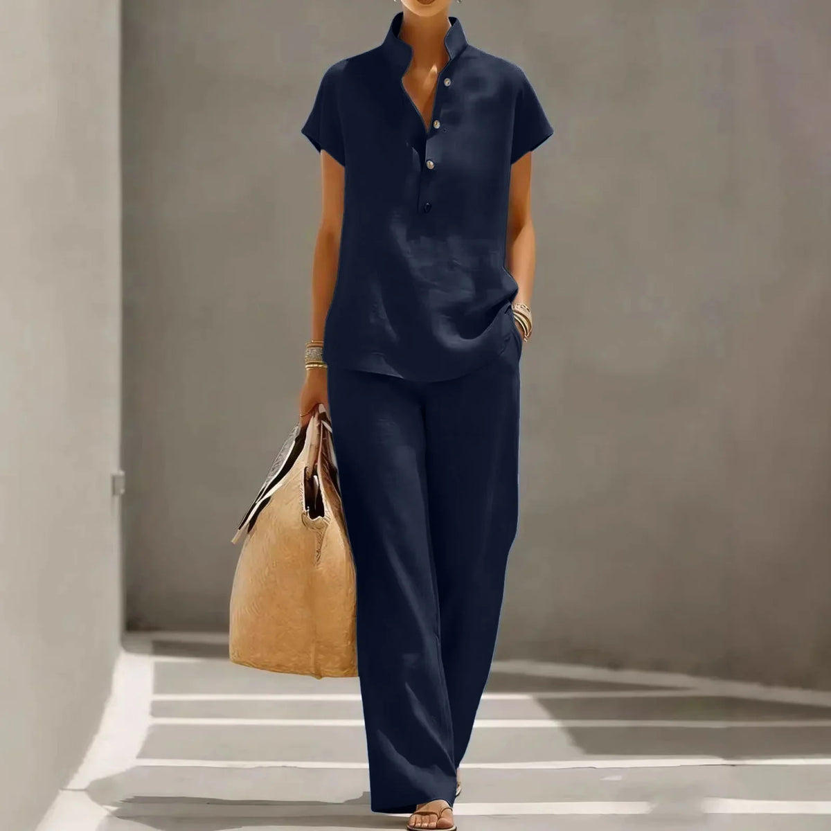 Belle Breathable Linen Matching Set