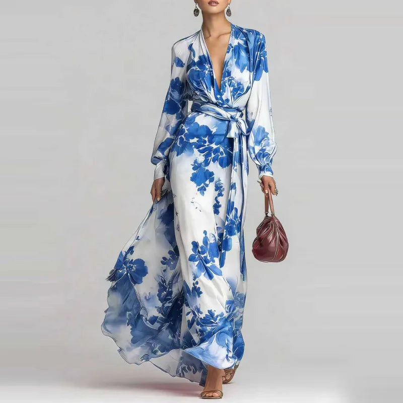 Celeste Floral Chiffon Maxi Dress