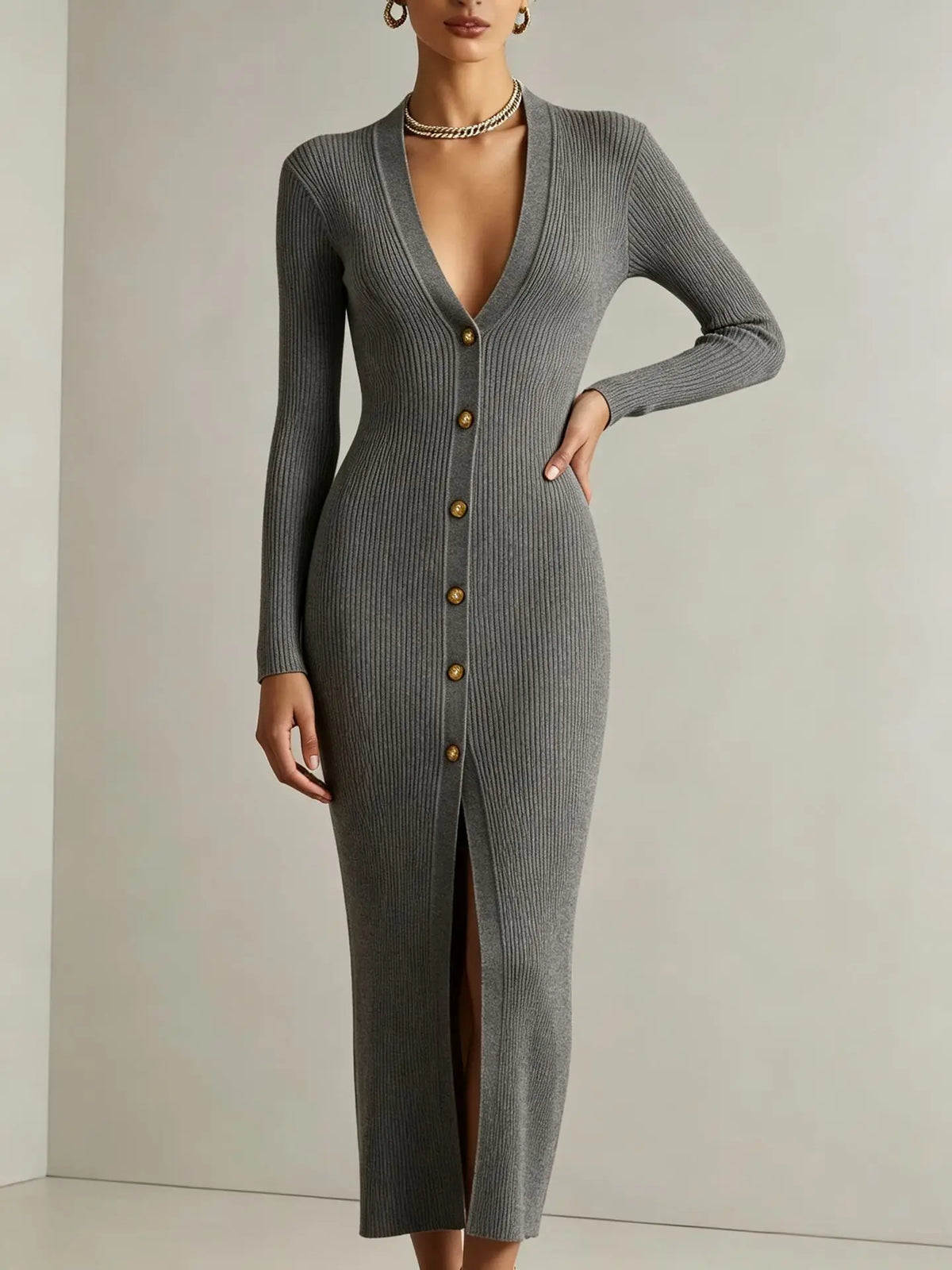 Solane Soft Knit Midi Dress