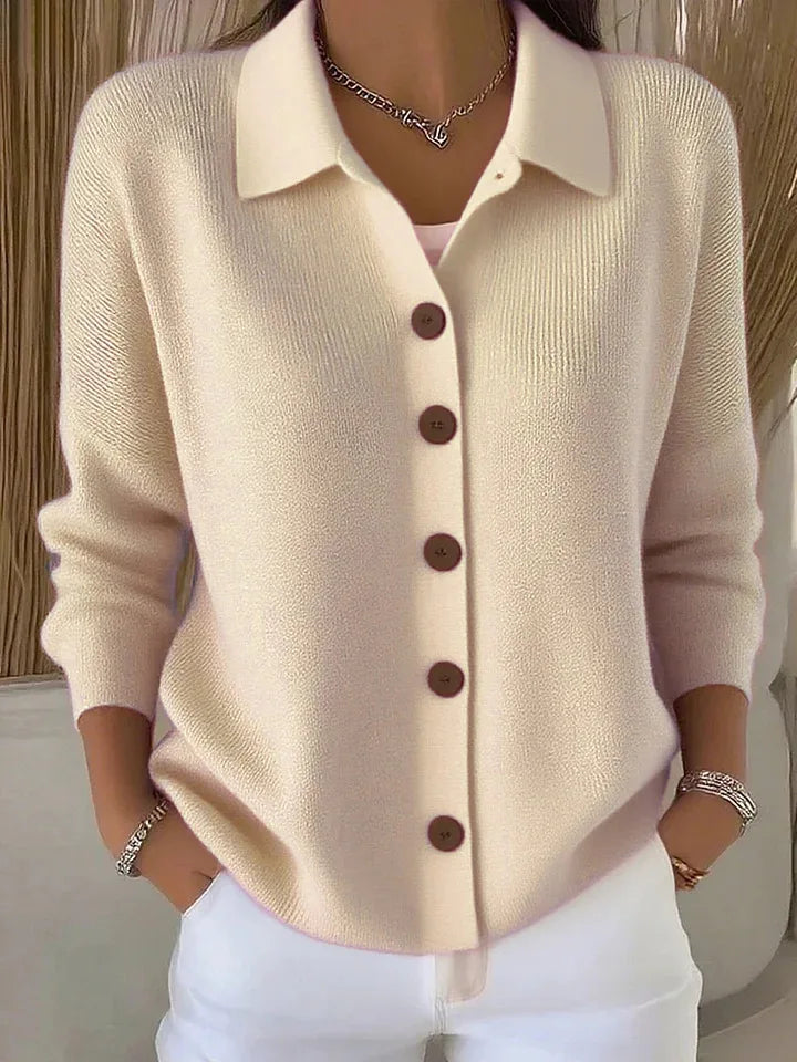 Madina Collared Knit Cardigan