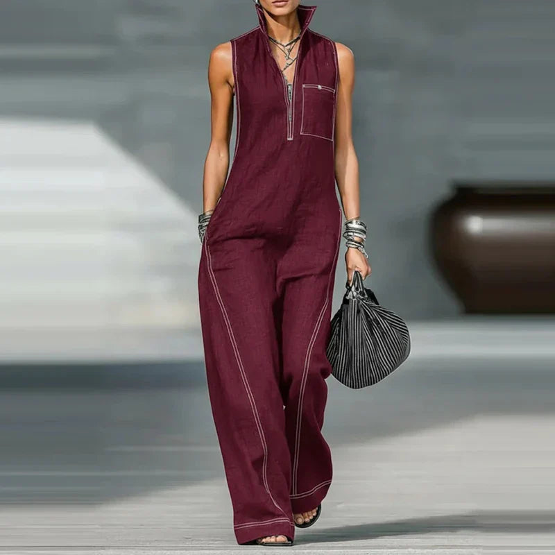 Lorane Sleeveless Wide Leg Jumpsuit