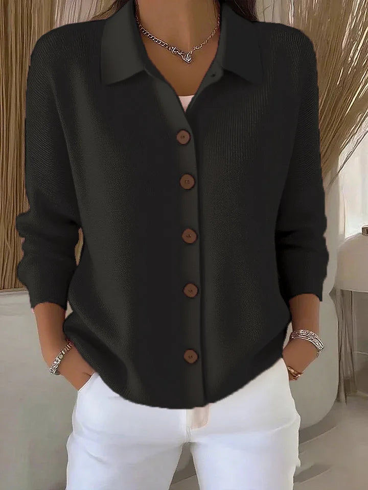 Madina Collared Knit Cardigan