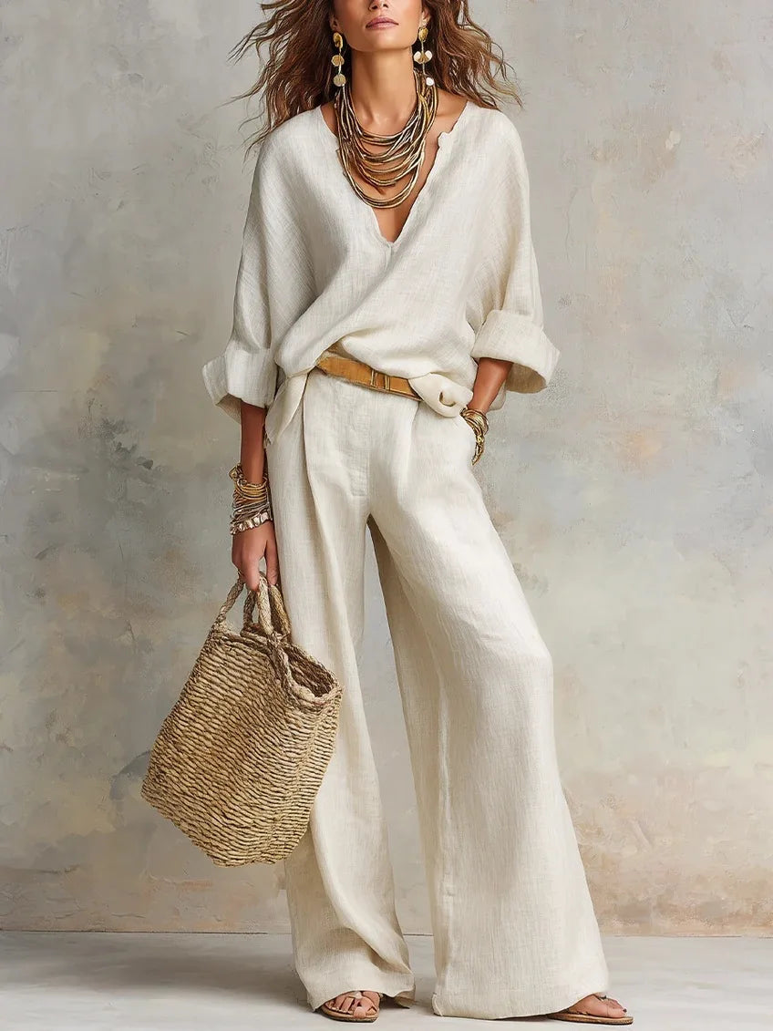 Skylar Breathable Linen Matching Set
