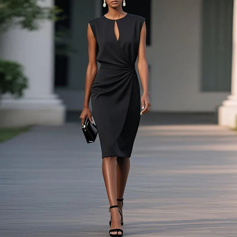 Priscilla Ruched  Sophisticated Dress