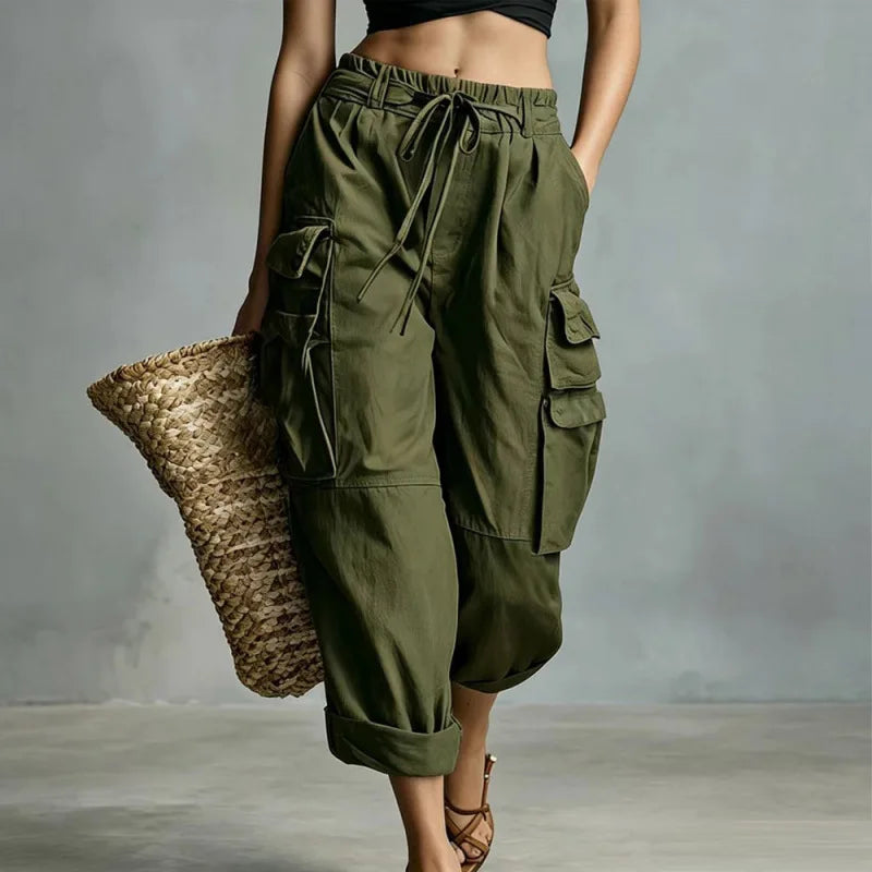 Namina Relaxed Drawstring Cargo Pants