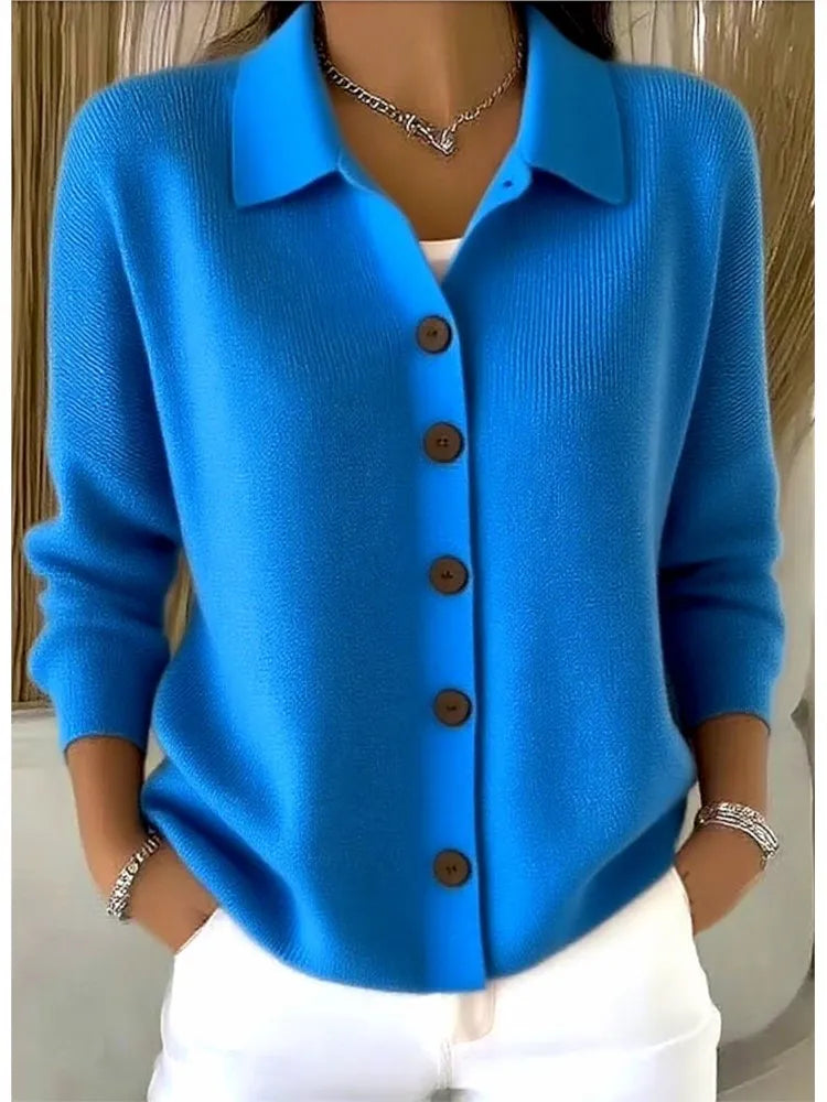 Madina Collared Knit Cardigan