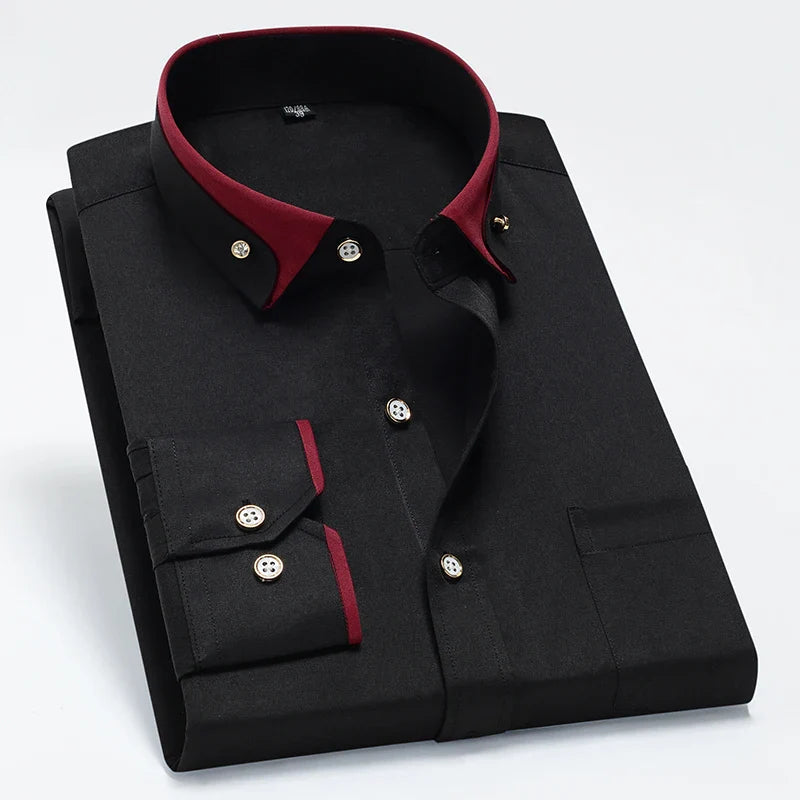 Marcus Contrast Collar Dress Shirt
