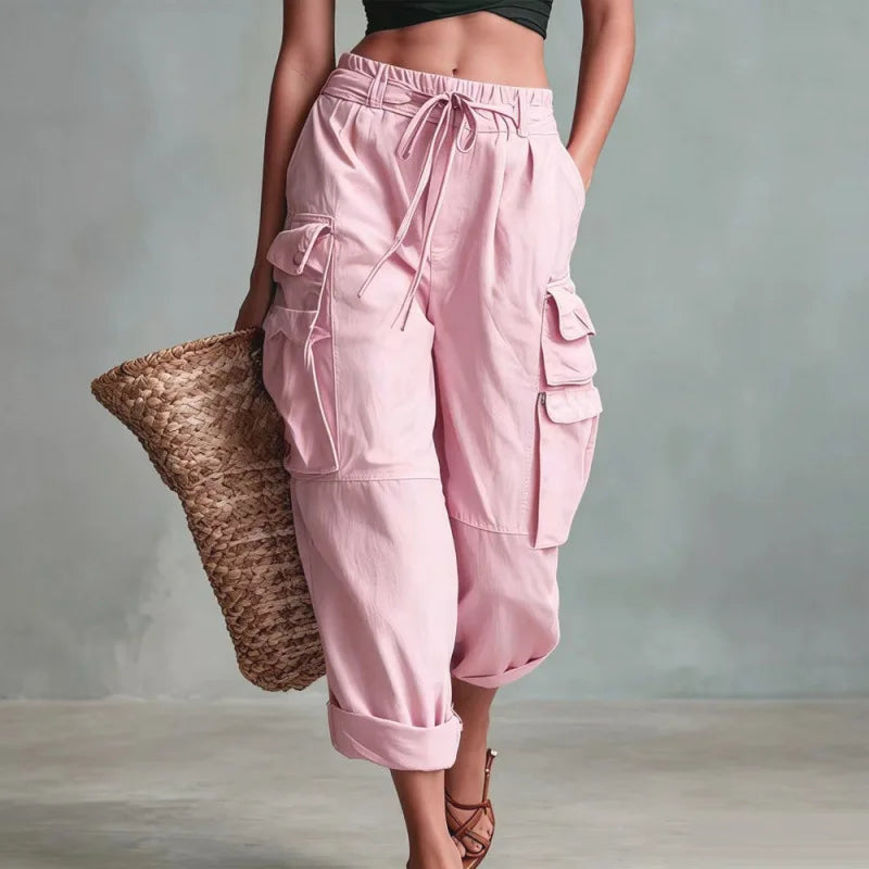 Namina Relaxed Drawstring Cargo Pants