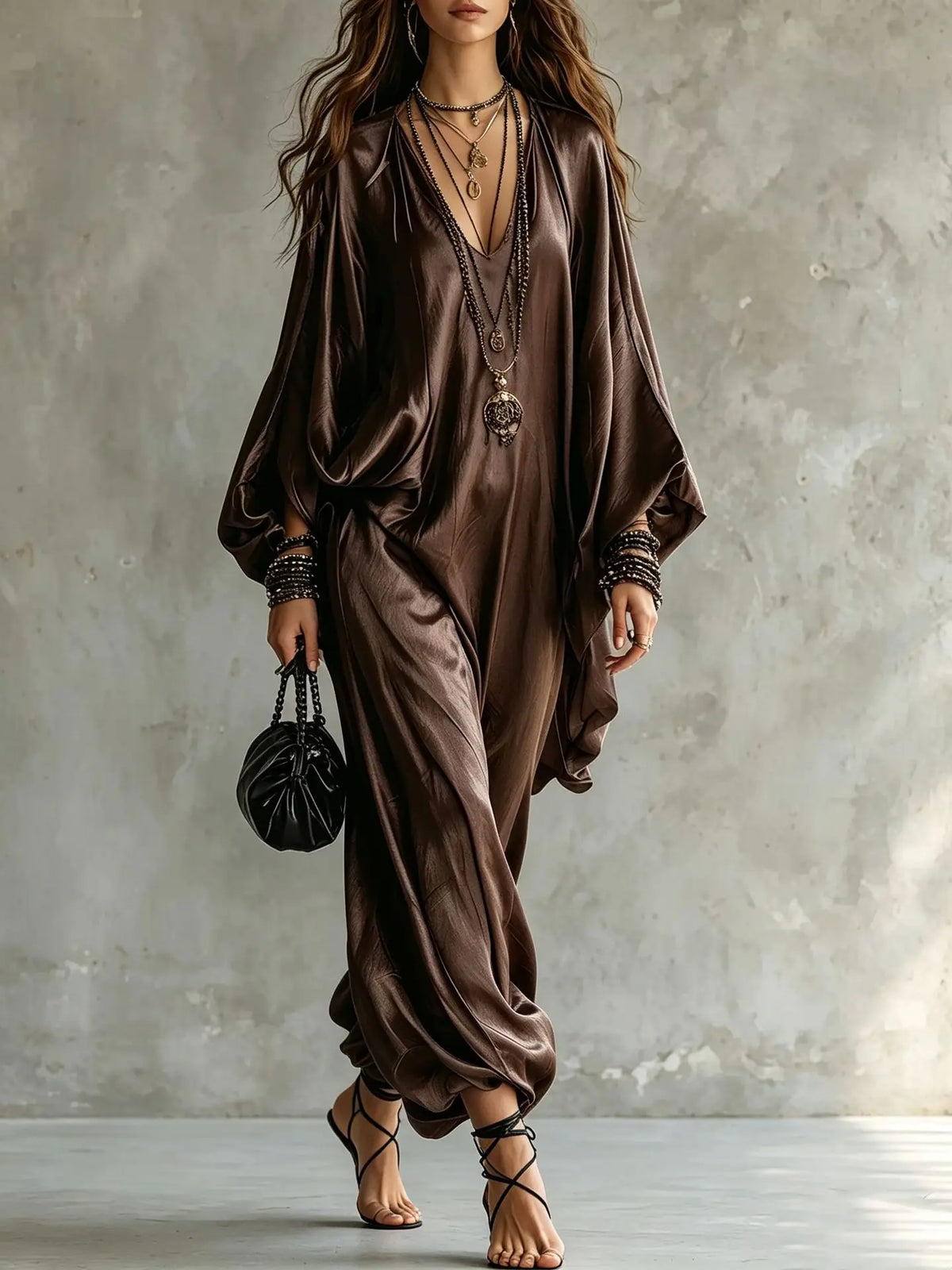 Helena Satin Wide Leg Jumpsuit