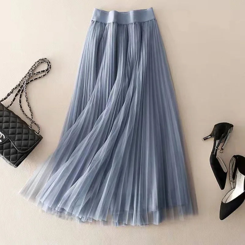 Jessica Pleated Flowy Skirt