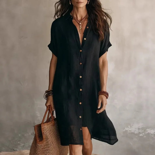 Rowan Button Down Shirt Dress