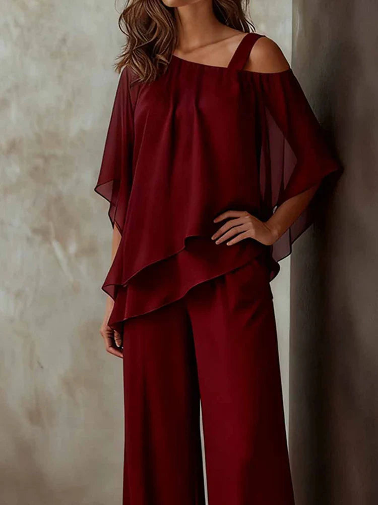 Callie Flowy Wide Leg Pant Set