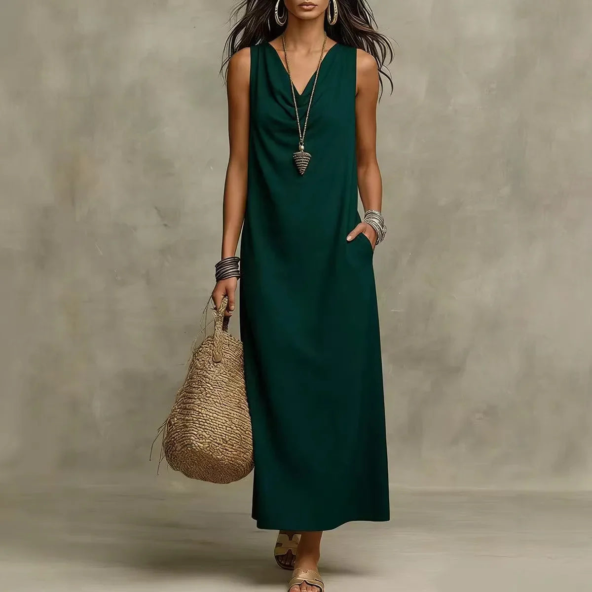 Dawson Linen Sleeveless Maxi Dress